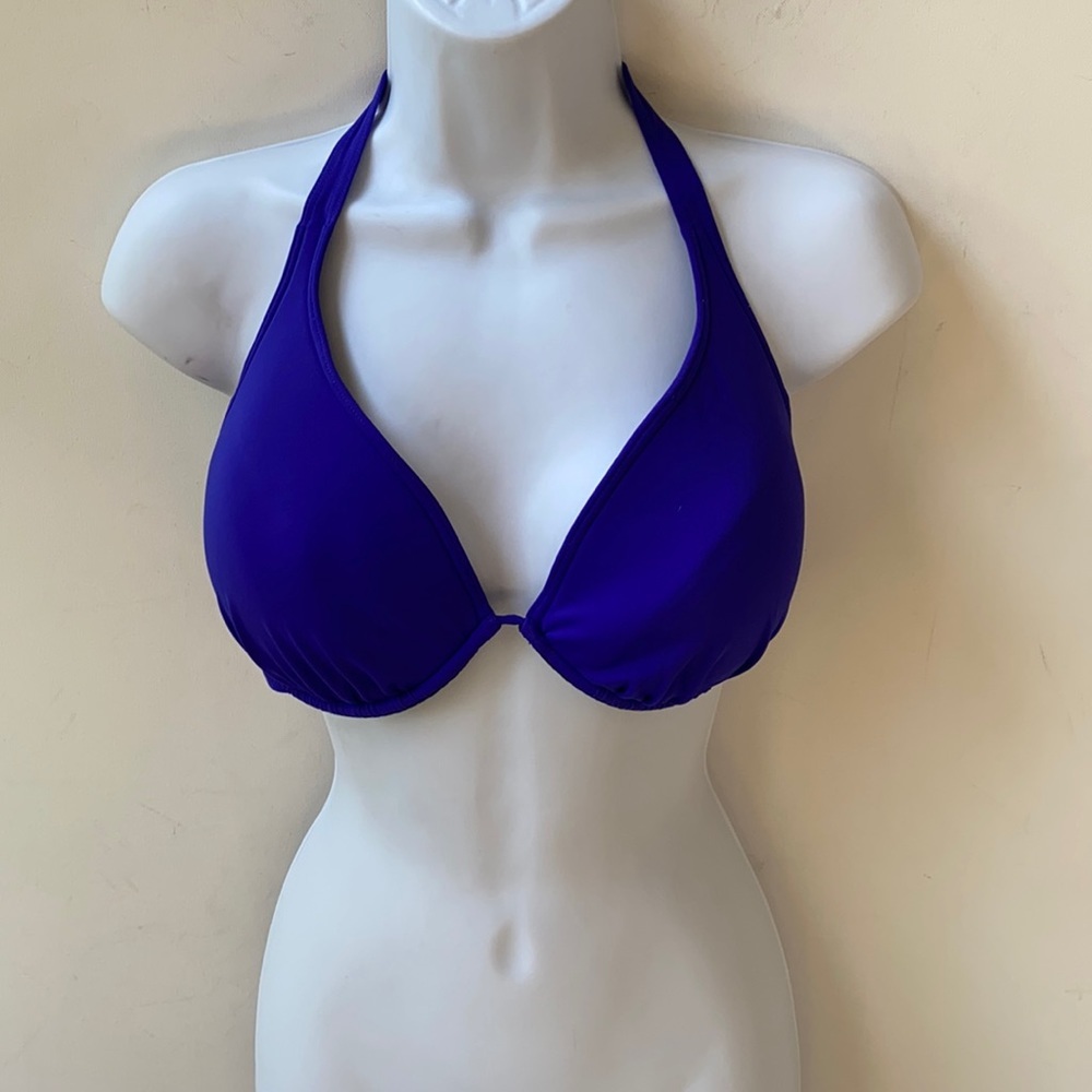 Victoria’s Secret royal blue halter bikini, Sz 36D